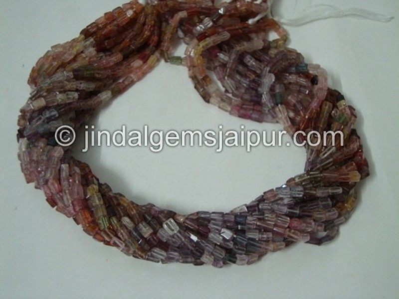 Multi Spinel Plain Square Shape Beads